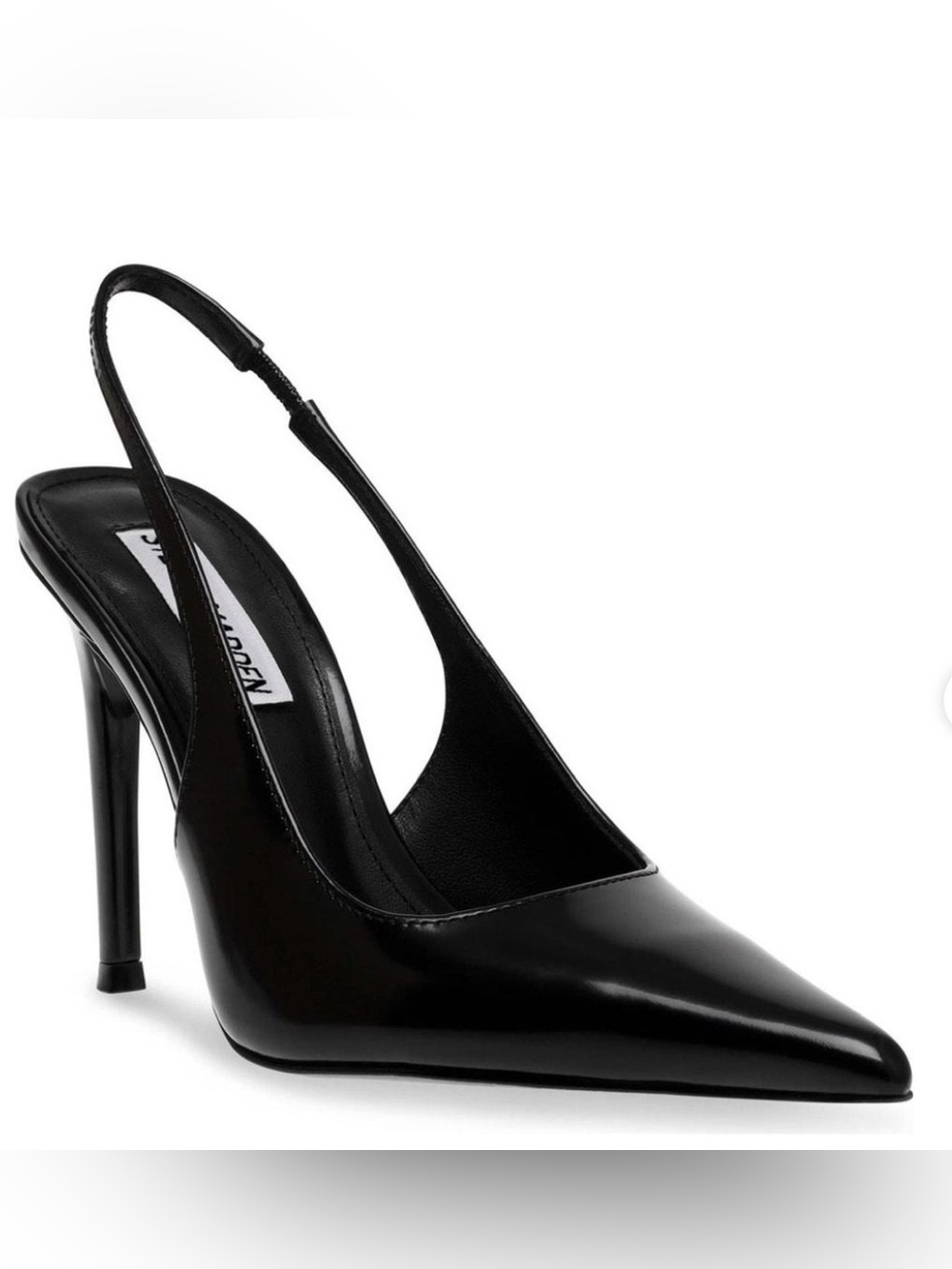 Steve Madden Black Patent Pointed-Toe Stiletto Pumps